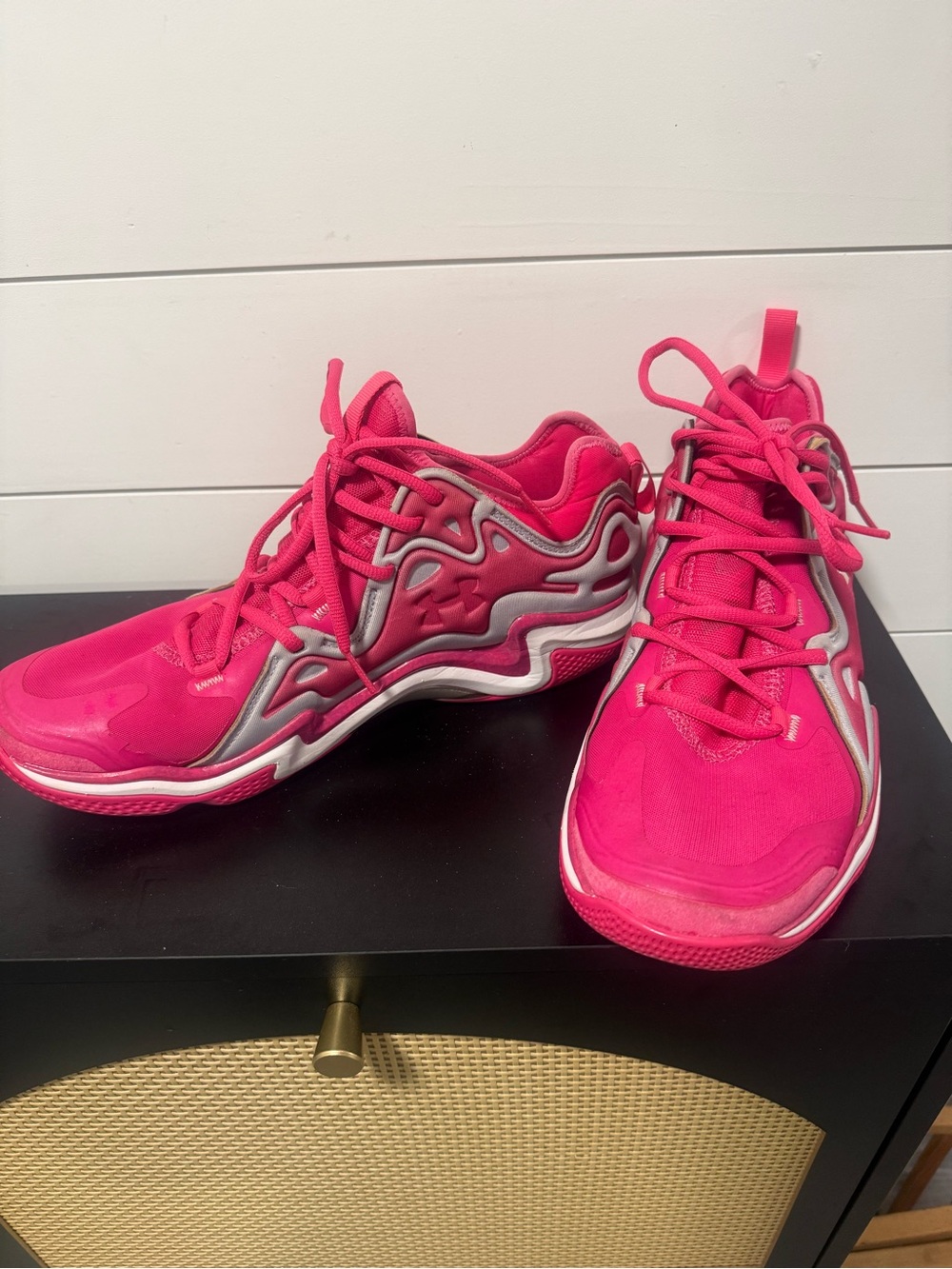 Hot Pink Men’s  US size 10.5 Under Armor Athletic Shoes